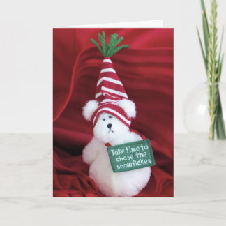 Chasing Snowflakes Holiday Card
