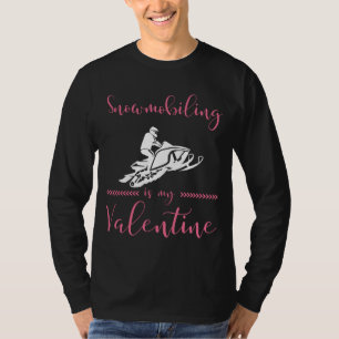 Chasing Snowflakes: Snowmobiling Valentine 2024 Te T-Shirt
