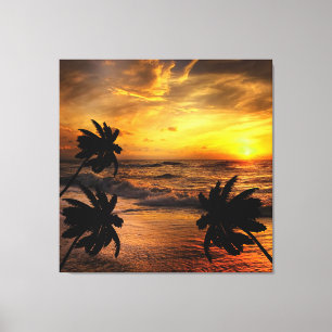 CHASING SUNSETS OCEAN SCENERY NATURE   CANVAS PRINT