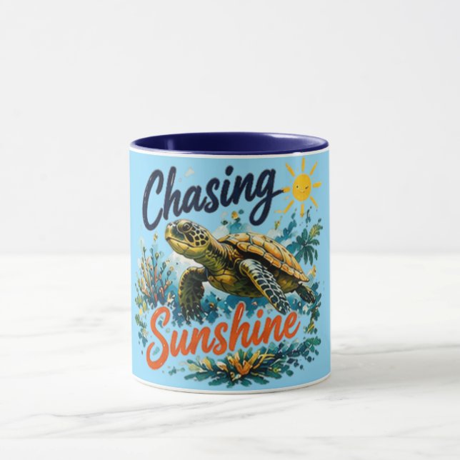 Chasing Sunshine | Cute Summer Graphic  Mug (Center)