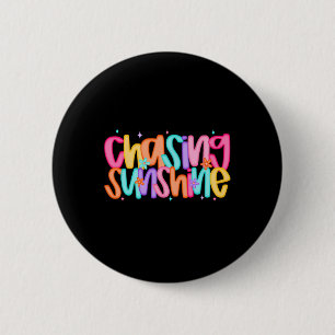 Chasing Sunshine Hawaii Beach Seashell Funny Summe 2 Inch Round Button