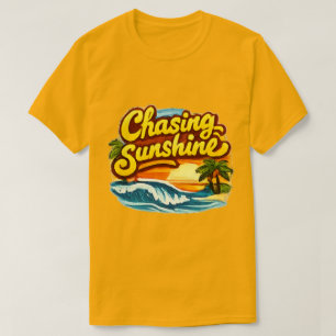 Chasing Sunshine T-Shirt   Retro Beach Tee
