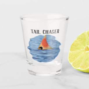 Chasing Tails Big Reds Fishing Shot Glass
