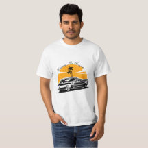 Chasing the Horizon Vintage Muscle Car Sunset