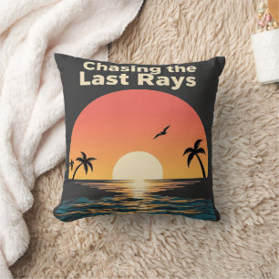 Chasing The Last Ray – Sunset Dreamer Aesthetic Throw Pillow