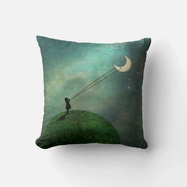 Chasing the moon Pillow (Front)
