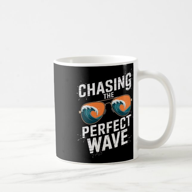 Chasing The Perfect Wave Surfing - Beach Adventure Coffee Mug (Right)