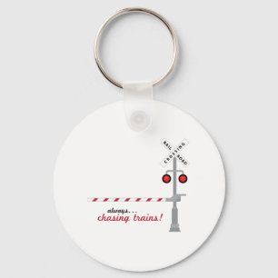 Chasing Trains Keychain
