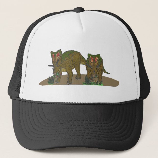 Chasmosaurus browsing trucker hat (Front)