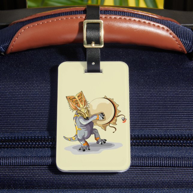 Chasmosaurus Dancing A Shaman Ritual Luggage Tag (Front Insitu 2)