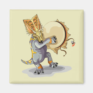 Chasmosaurus Dancing A Shaman Ritual Magnet