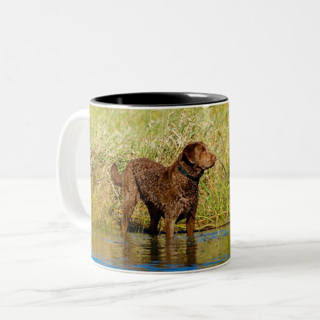 Chasse à la Mug de café de chien par un pêcheur de (Devant gauche)