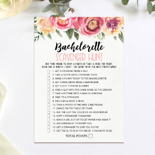 Chasse au trésor Hen Party - Carte de jeu modifiab