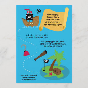 Chasse au trésor Invitation à la fête d'anniversai