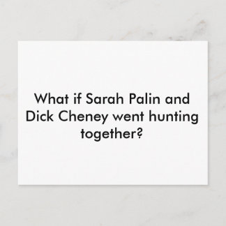 chasse aux cartes postales, cheney et palin