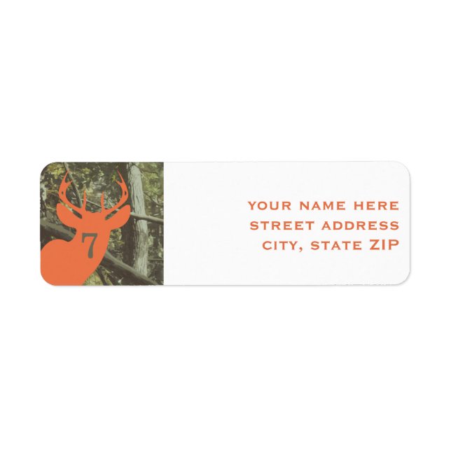 Chasse aux Cerfs d'Orange Étiquettes de adresse de (Devant)