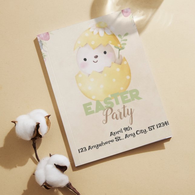 chasse aux oeufs Fête de Pâques Invitation (egg hunt Eqster party Invitation)