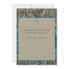Chasse Camo Baby Boy Shower Invitations Bleu