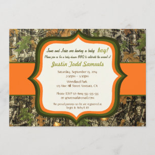 Chasse Camo Baby Shower Invitation