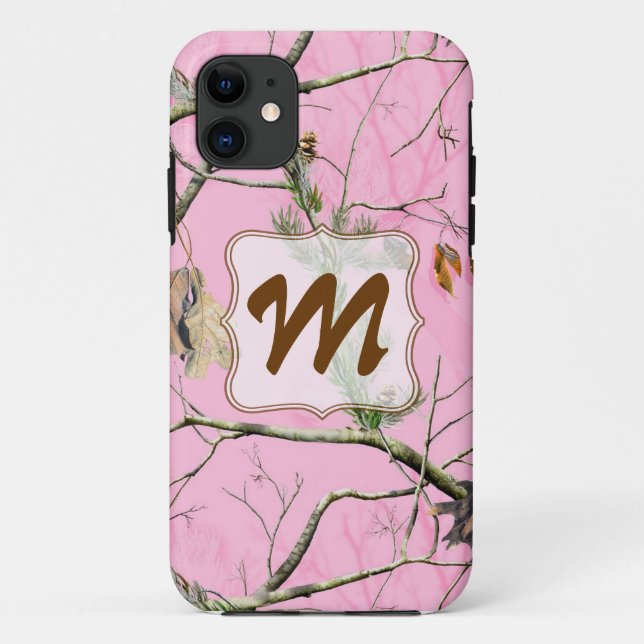 Chasse Camouflage rose Monogramme IPHONE 5 Coque (Dos)