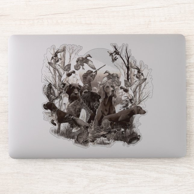 Chasse chiens Sticker (Ordinateur)