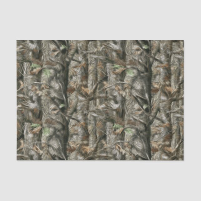 Chasse du papier de soie de soie de camouflage (Recto)