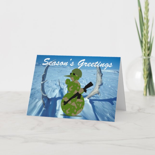 Chasse EMO Snowman Carte de voeux (Devant)