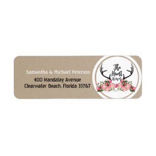 Chasse romantique sur le Mariage floral Antler rus