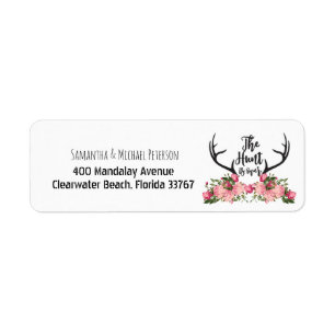 Chasse romantique sur le Mariage floral Antler rus