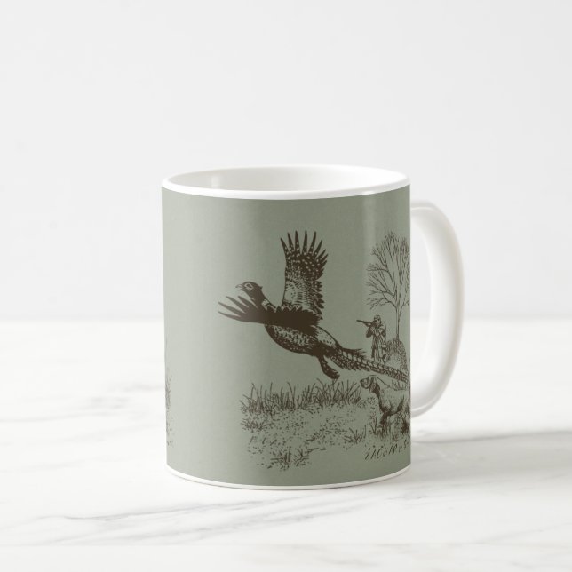 Chasseur (chasse avec GSP) Mug de café (Devant droit)