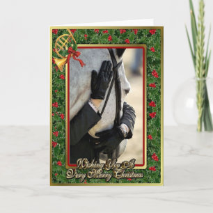 Chasseur Cheval Cheval Vide Carte de Noël