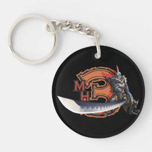 Chasseur masculin avec la longues épée et armure