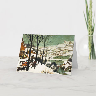 Chasseurs de Pieter Bruegel dans la carte de voeux