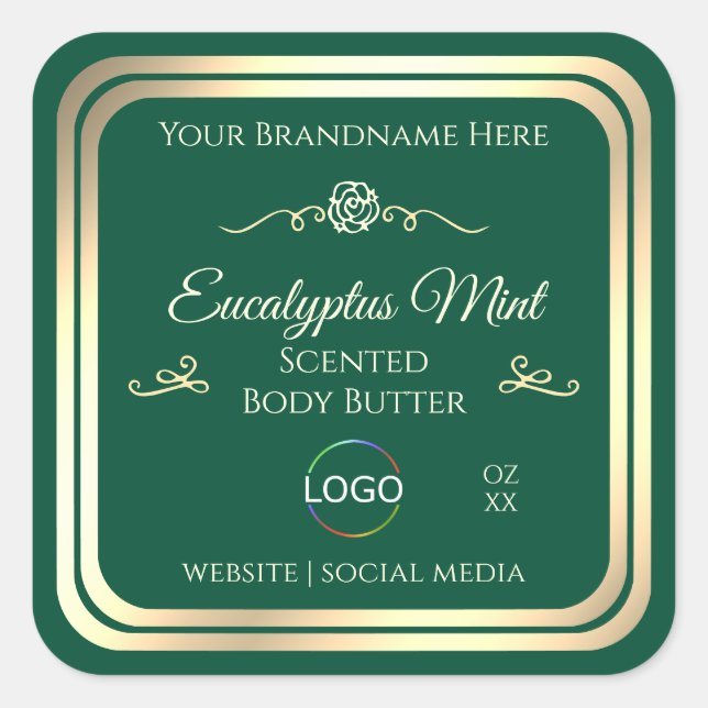 Châssis en or Étiquette de produits Hunter Green a (Devant)