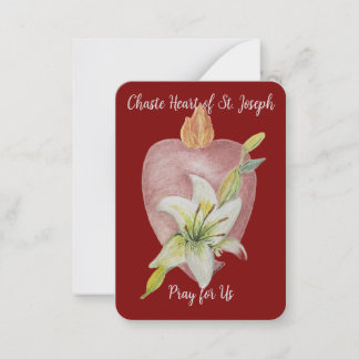 Chaste Heart Holy Card - Set of 10