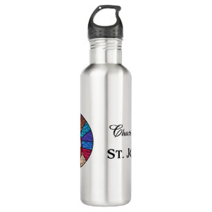 Chaste Heart of St. Joseph: Stained Glass Version  710 Ml Water Bottle