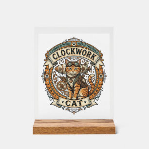 Chat à ressort Chat Steampunk Vintage Art Vectorie