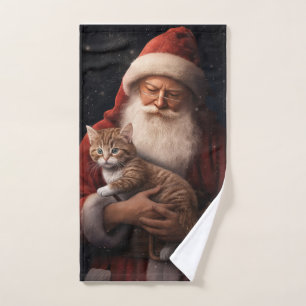 Chat abyssinien avec Noël Festif du Père Noël