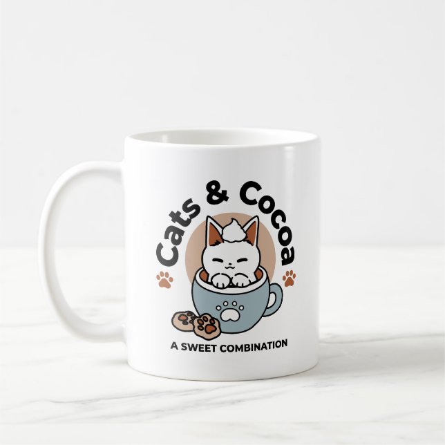 Chat adorable en Mug Conception de vacances - Chat (Gauche)