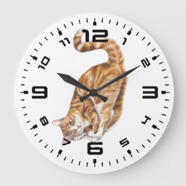 Chat amour Mur Acrylique Horloge (Recto)