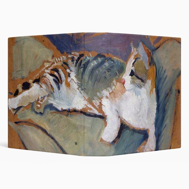 Chat, août Macke 3 Classeur (Arrière-plan)