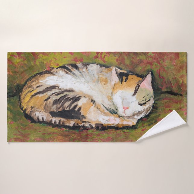 Chat, Août Serviette de bain Macke (Serviette de bain)