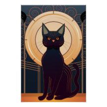 Chat Art Déco