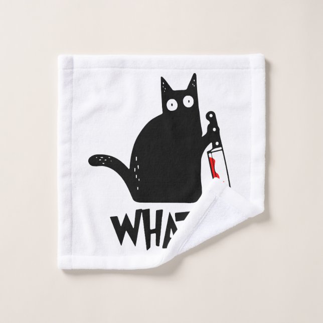 Chat assassin avec couteau (Gant de toilette)