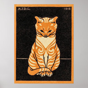 chat assis par Julie de Graag Poster