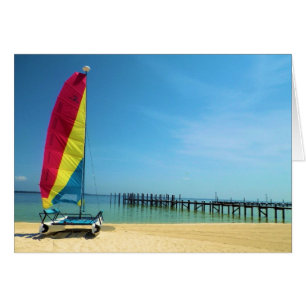 Chat au bord de la mer - Carte de pointage intérie