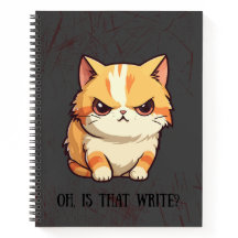 Chat avec Attitude Pun Fun Journal carnet