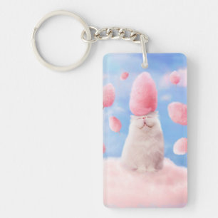 Chat Avec Coton Candy Cheveux