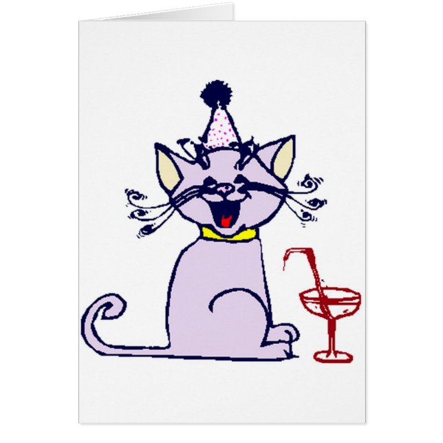 Chat avec le cocktail (Devant)