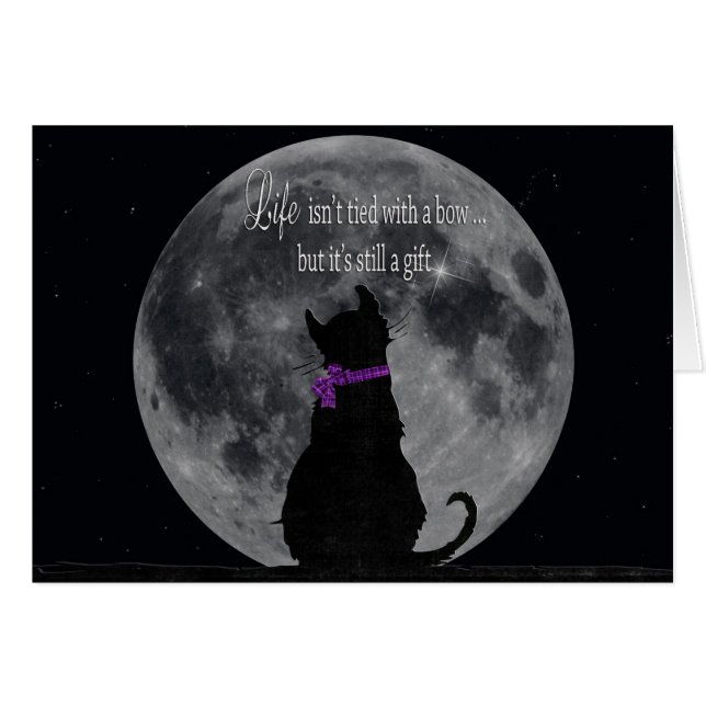 Chat avec lune (Devant Horizontal)